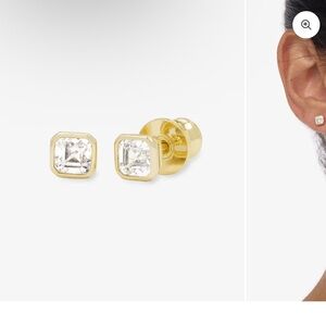 Melinda Maria Gold and Diamondette Duchess 4 mm Stud Earrings